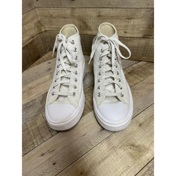 Converse Chuck Taylor All Star High-Top Platform White Size W-8.5 - Picture 3 of 10
